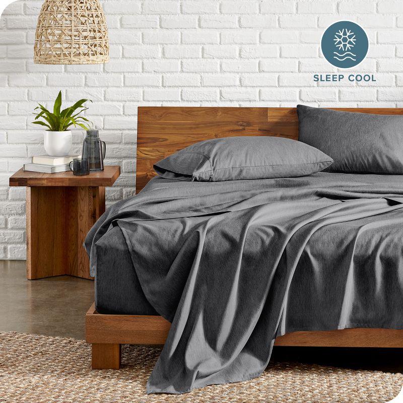 Twin Heathered Grey 3 Piece Ultra-Soft Double Brushed Sheet Set by Bare Home