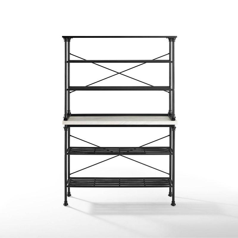 Madeleine Baker's Rack Console and Hutch Matte Black - Crosley