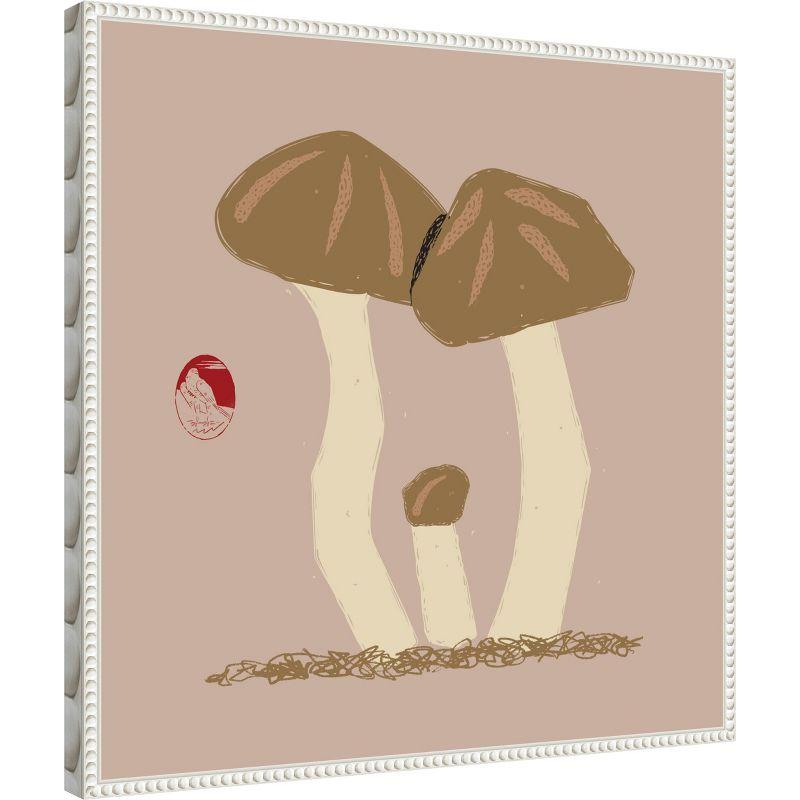 Amanti Art Matsutake Mushroom Family by Vision Grasp Art Canvas Wall Art Print Framed 22 x 22-in.