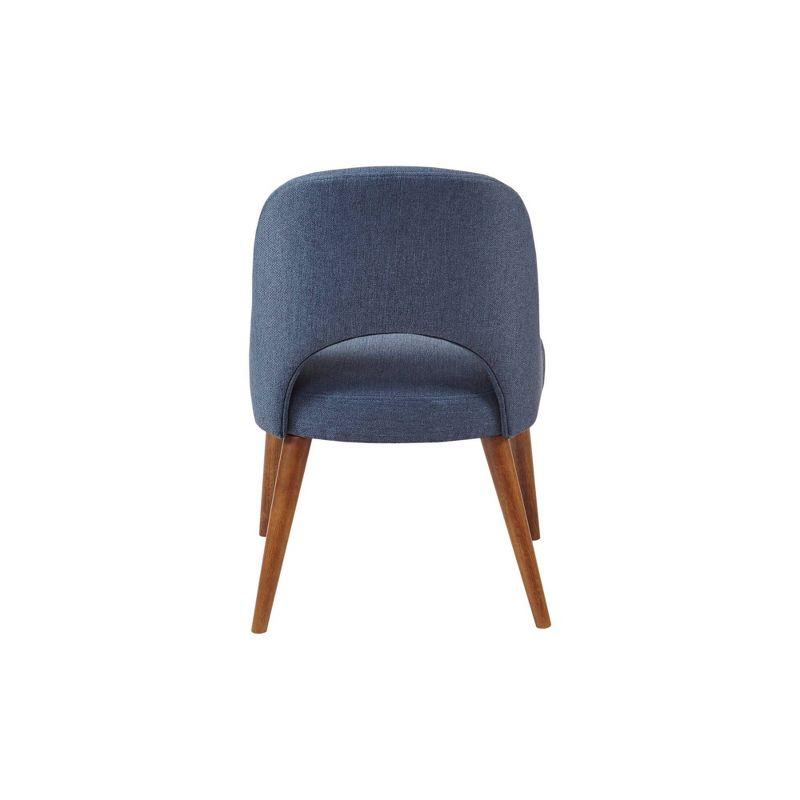 Ink+Ivy Set of 2 Nola Dining Side Chairs Navy: Upholstered, Wood Legs, Modern Style, Foam Cushion