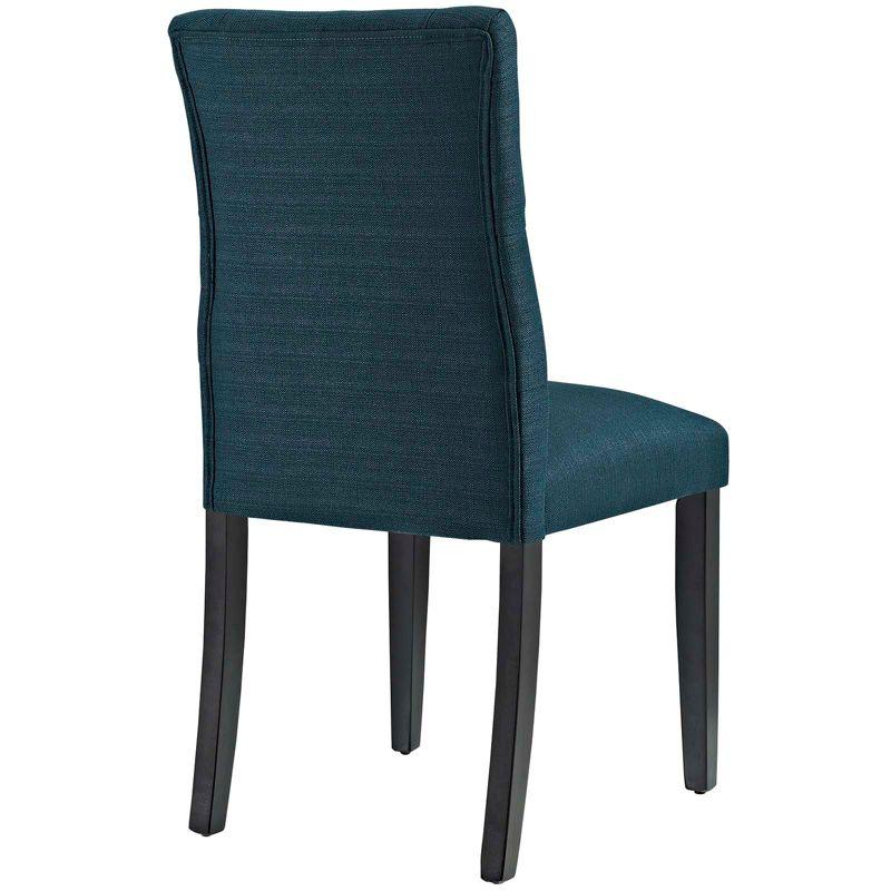 Azure Upholstered Tufted Parsons Side Chair with Wood Legs