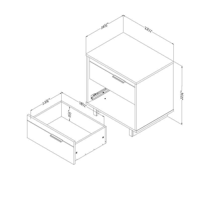 Fynn 2 Drawer Nightstand