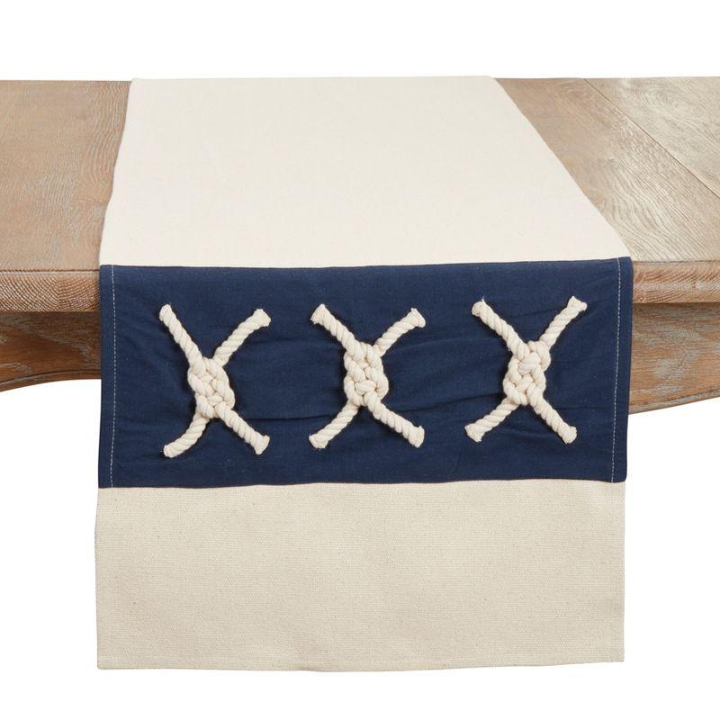 Saro Naviguer Collection Appliqued Cotton Throw Pillow