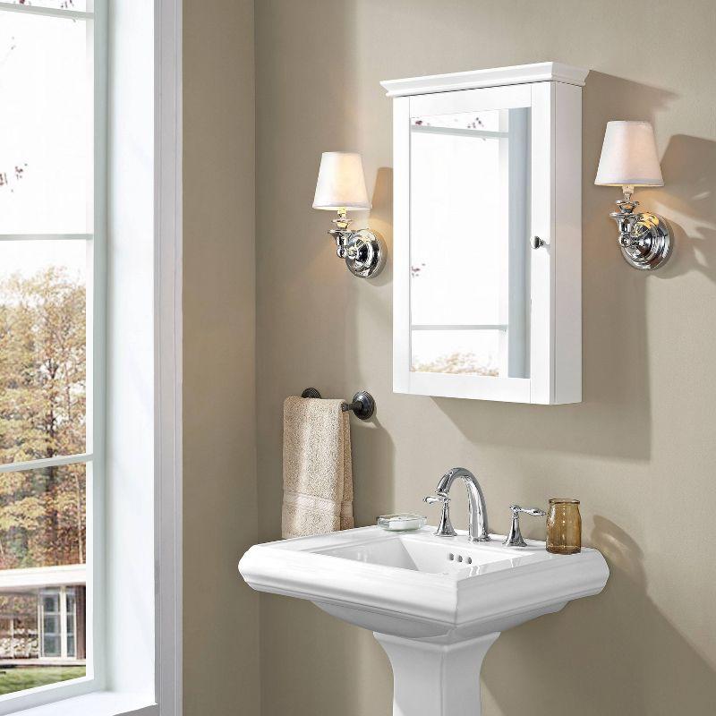 Crosley Lydia Wall Cabinet with Mirror White