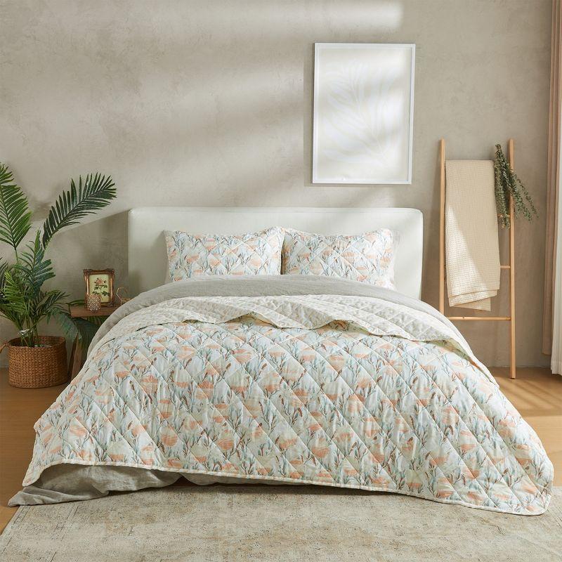 Patina Vie Maison Coastal Inspired Reversible Quilt Set with Shams