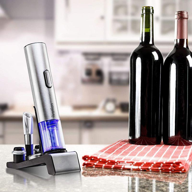 Ivation 6-Piece Electric Wine Opener Set, Deluxe Wine Opener Gift Set