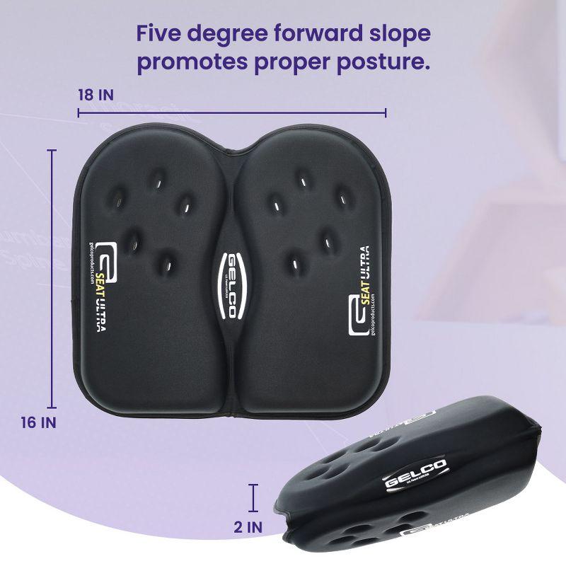 GSeat ULTRA - Travel Gel Foam Cushion, Relieves Discomfort and Promotes Healthy Posture for Car, Commute, Airplane and Travel Comfort - Green