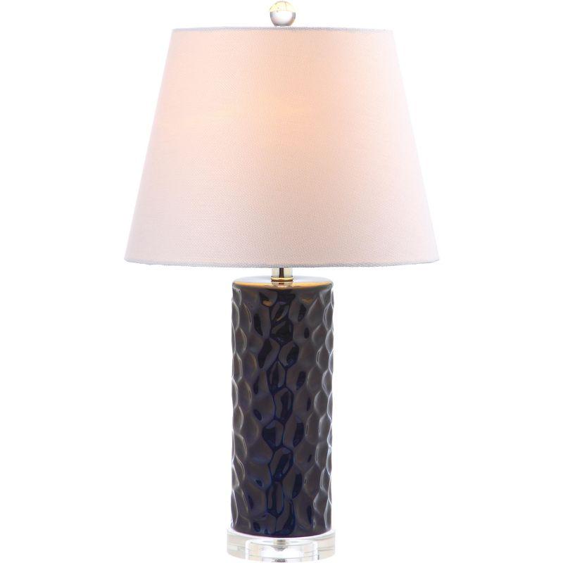 Dixon 24-Inch Navy Ceramic Table Lamp Set with Cotton Shades