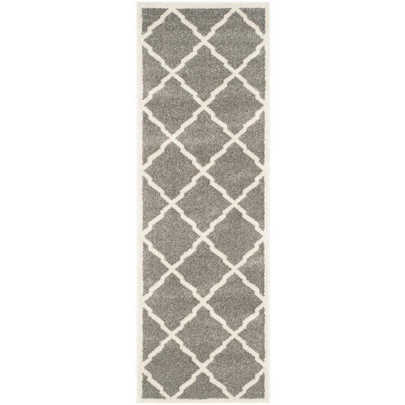 Amherst AMT421 Power Loomed Indoor Runner Rug - Dark Grey/Beige - 2'3"x9' - Safavieh