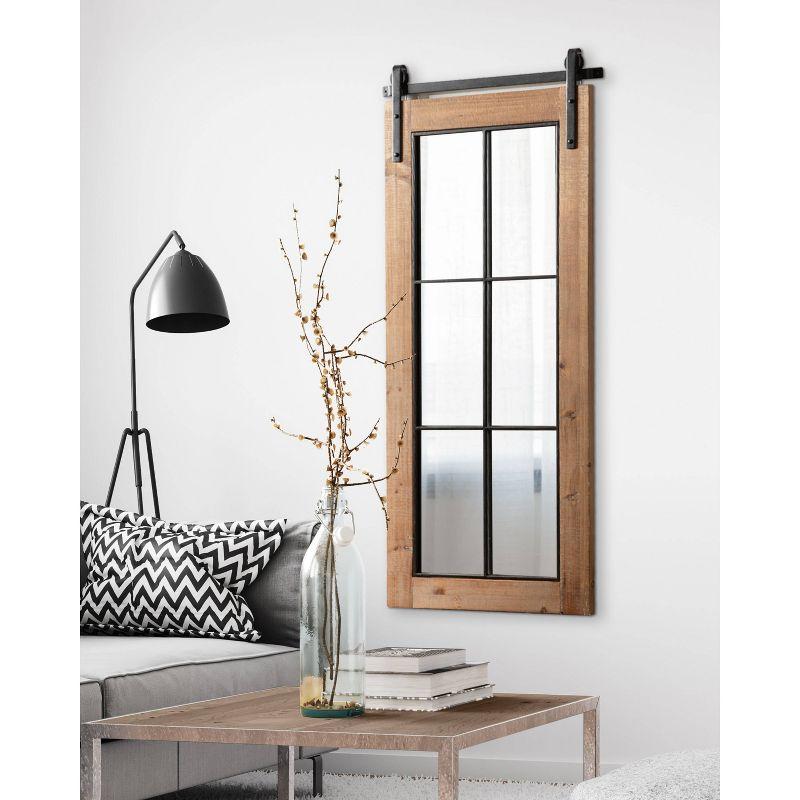 Cates Windowpane Framed Decorative Wall Mirror - Kate & Laurel All Things Decor