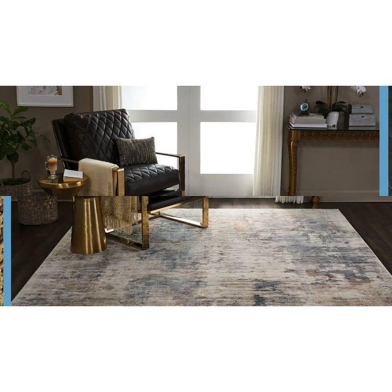 Nourison Rustic Textures Vintage Persian Indoor Area Rug Ivory Light Blue 3'11" x 5'11"