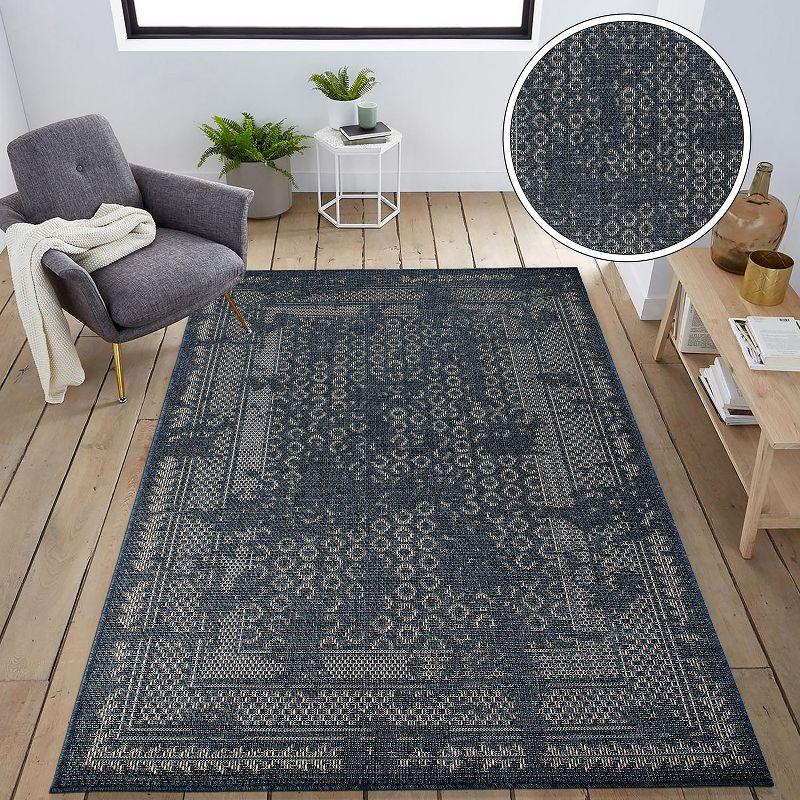 World Rug Gallery Bohemian Border Indoor/Outdoor Area Rug