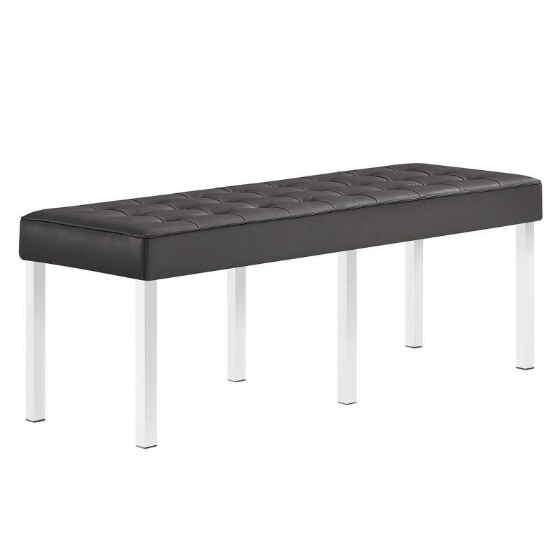 Modway Loft Tufted Vegan Leather Bench by Modway
