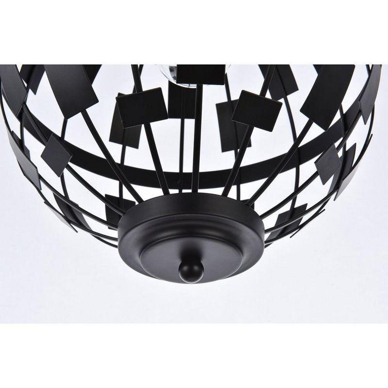 Elegant Lighting Levante 1 light pendant in black