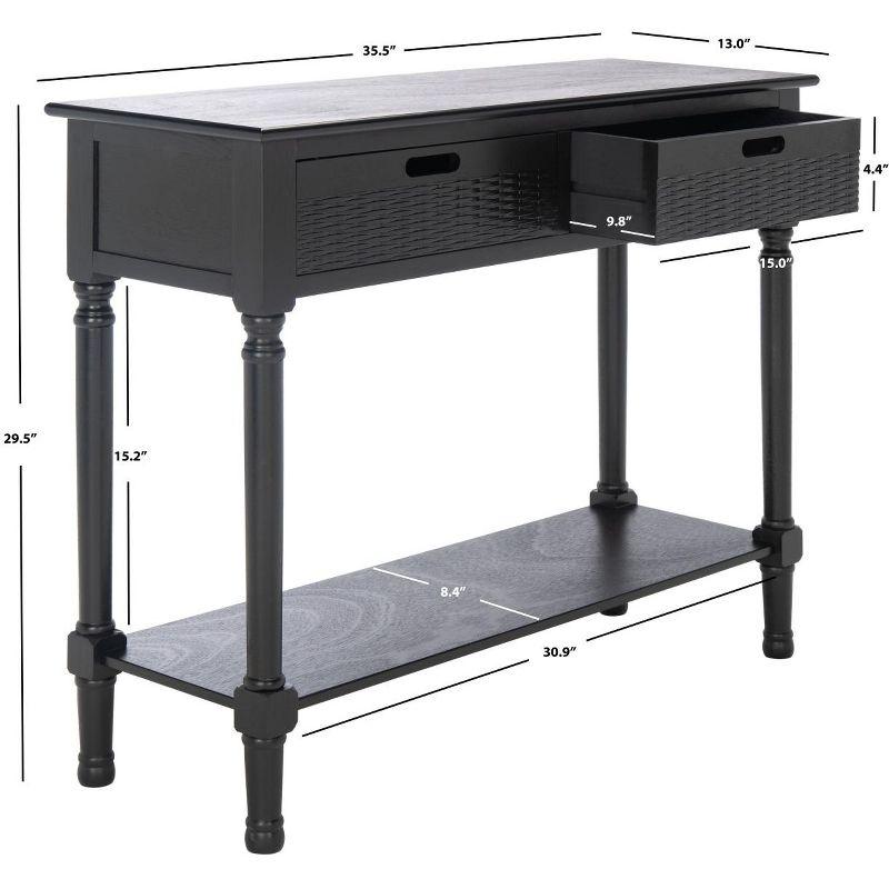 Landers 2 Drawer Console Table - CNS5710B - Black - Safavieh