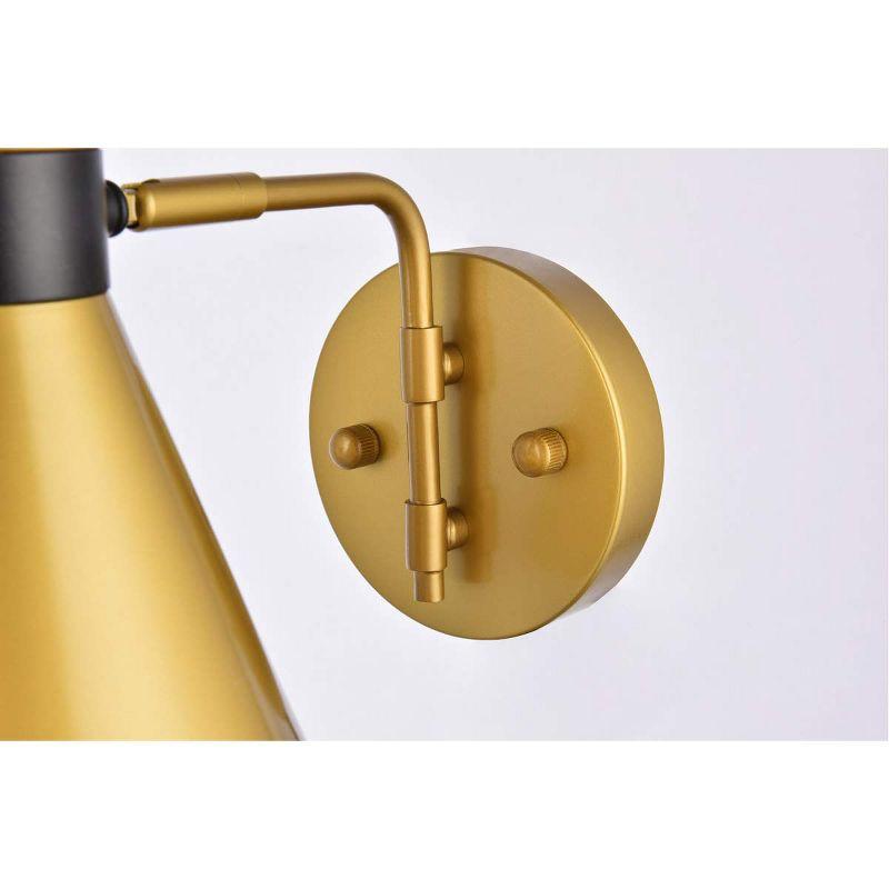 Elegant Lighting Halycon 6 inch light brass wall sconce