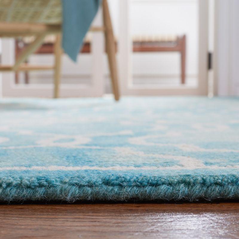 Dip Dye DDY539 Hand Tufted Indoor Accent Rug - Turquoise/Ivory - 4'x6' - Safavieh