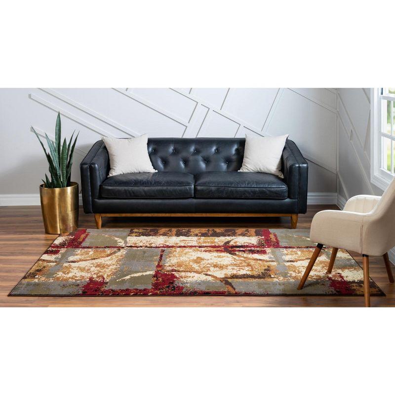 Unique Loom Barista Collection Area Rug - Catuai (5' 3" x 8' Rectangle Multi/Brown)