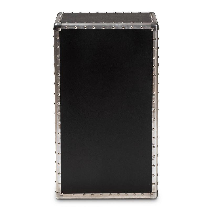 Cosette Metal Floral Accent Cabinet Silver - Baxton Studio: Universal Storage Footlocker, 28" High