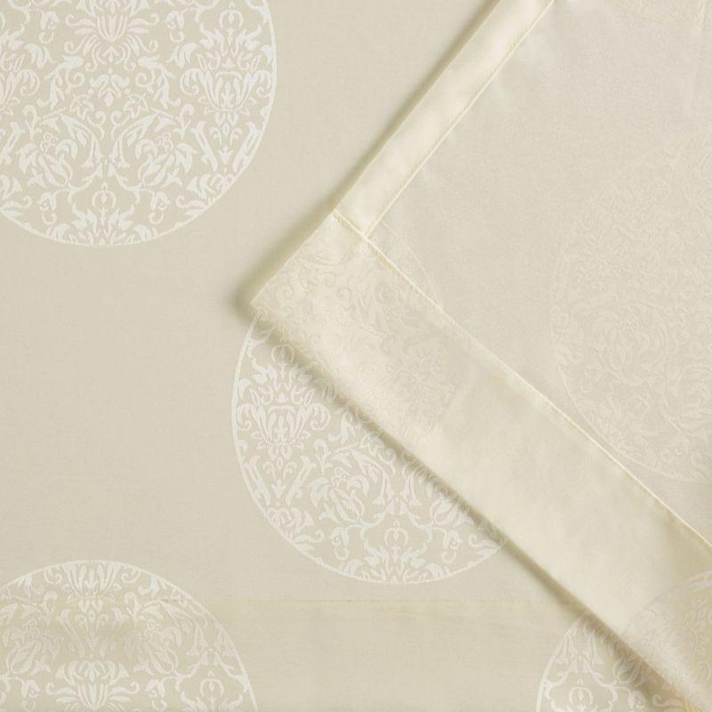 Exclusive Home Akola Medallion Linen Jacquard Grommet Top Curtain Panel Pair