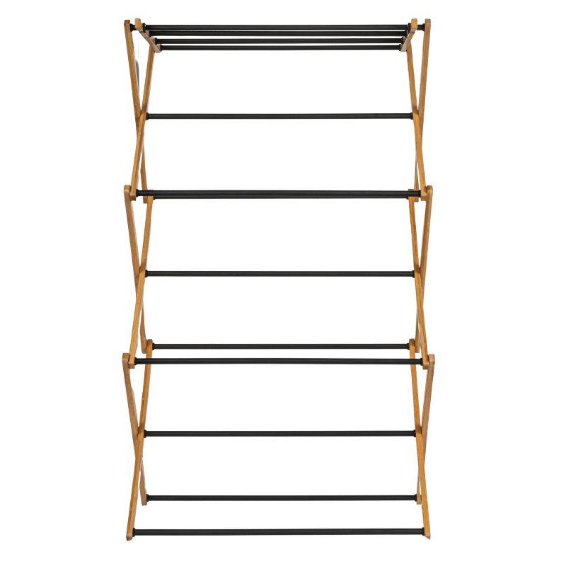 Household Essentials Bamboo Folding Clothes Drying Rack