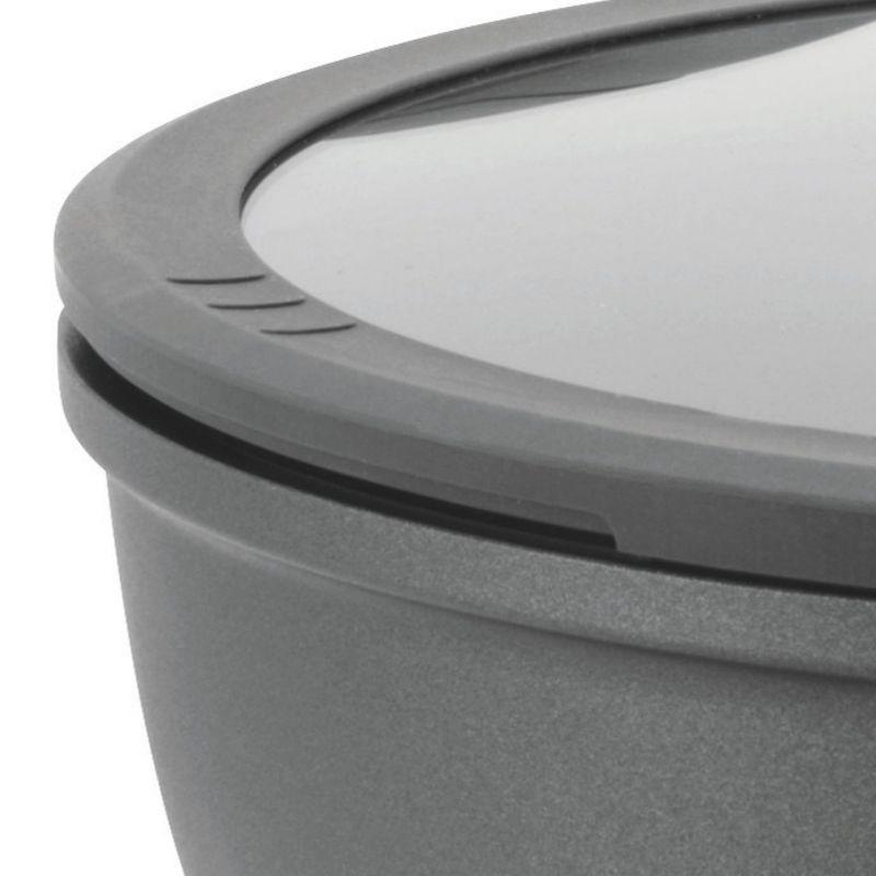 BergHOFF BergHOFF Leo Stone+ Nonstick Ceramic 11" Wok Pan with Lid 4.6qt, Recycled