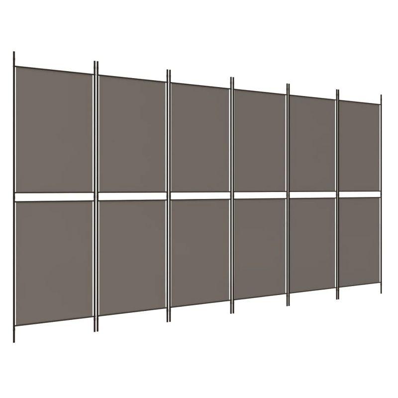 vidaXL 6-Panel Room Divider Anthracite 118.1