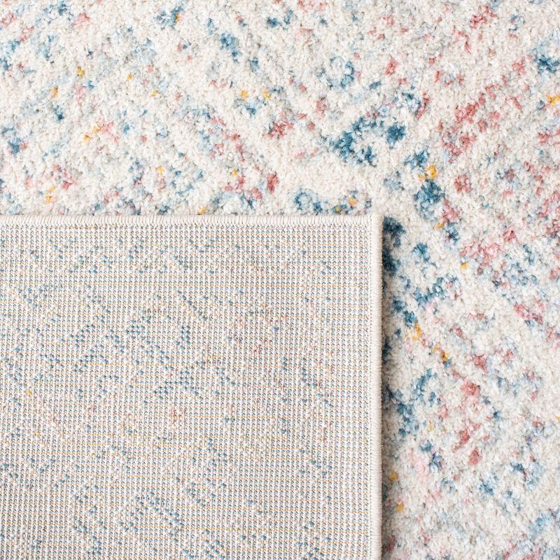 Tulum TUL264 Power Loomed Area Rug - Ivory/Terracotta - 5'x5' - Safavieh.