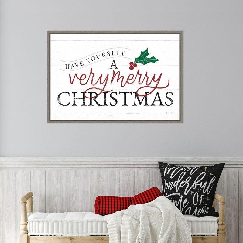 Amanti Art Vintage Christmas IV RG by Becky Thorns Canvas Wall Art Print Framed 33 x 23-in.