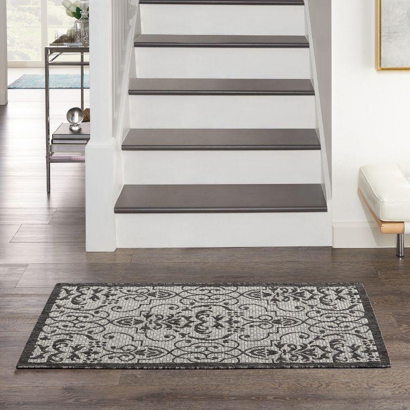 Nourison Garden Party Scroll Indoor/Outdoor Flatweave Area Rug