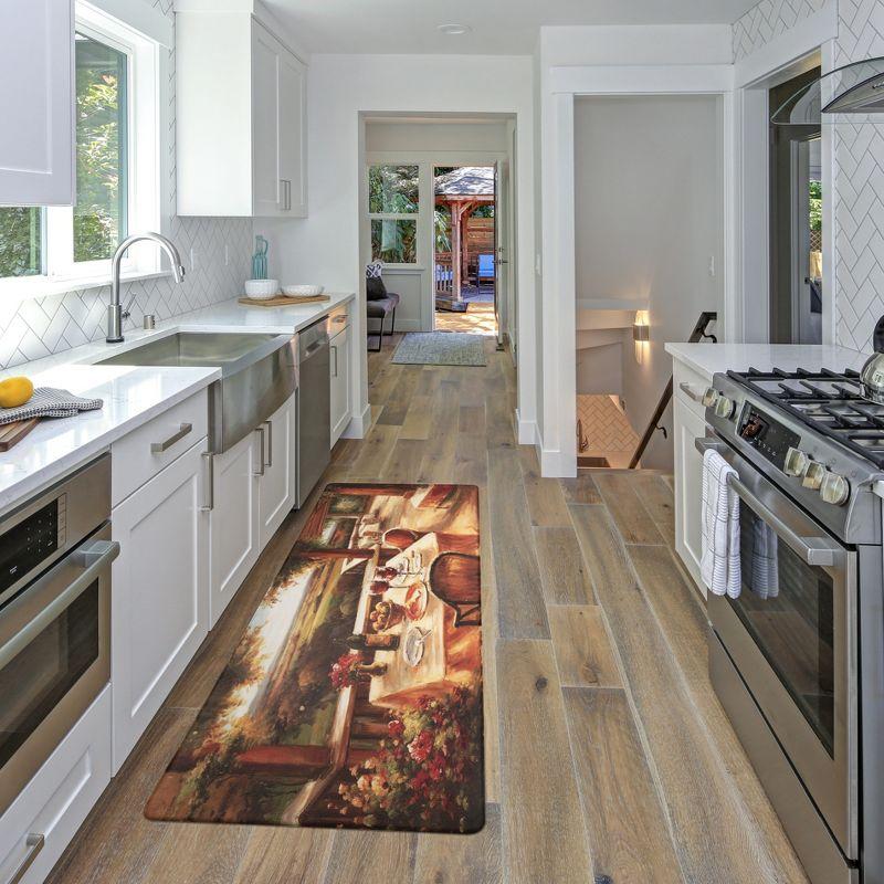 World Rug Gallery Village Restaurant Scenery Anti-fatigue Kitchen Mat