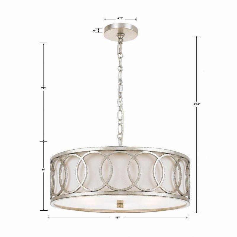 Crystorama Lighting Graham 6 - Light Pendant in  Antique Silver