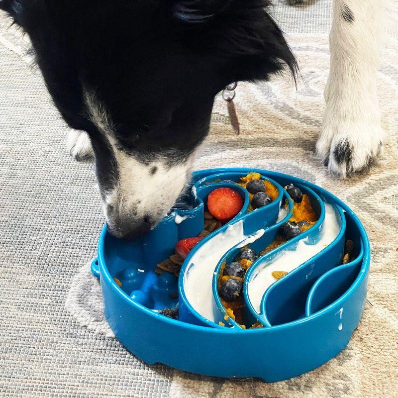 Blue Wave Design Slow Feeder Enrichment Dog Bowl