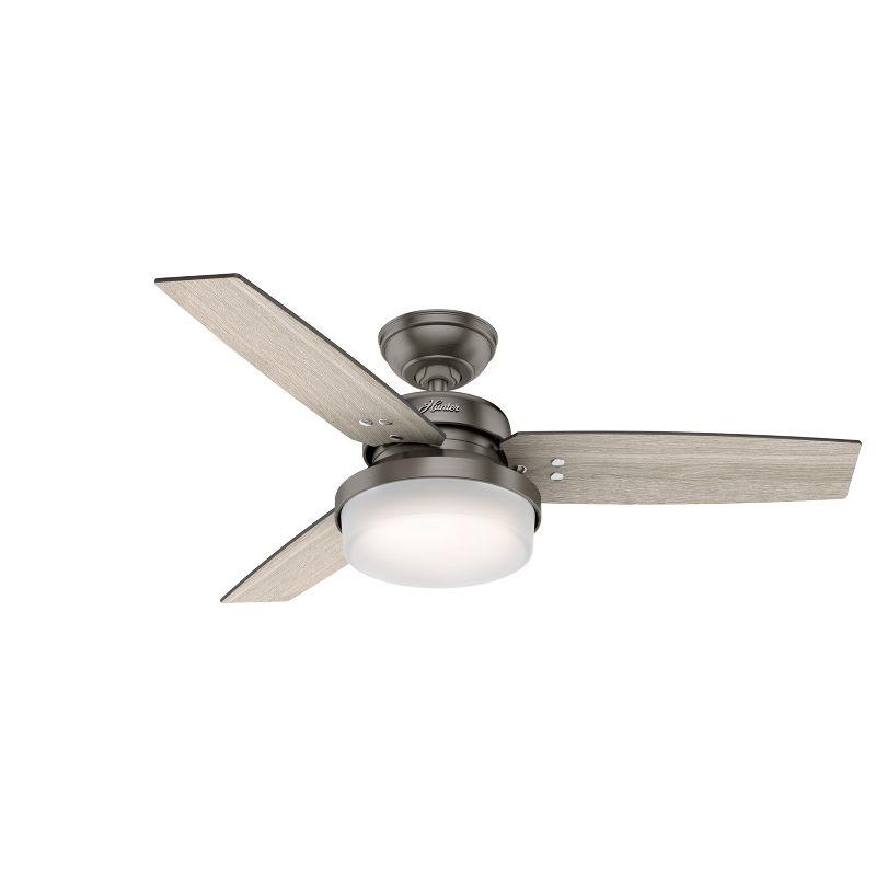 44" Sentinel 3 - Blade Standard Ceiling Fan with Remote Control and Light Kit Included