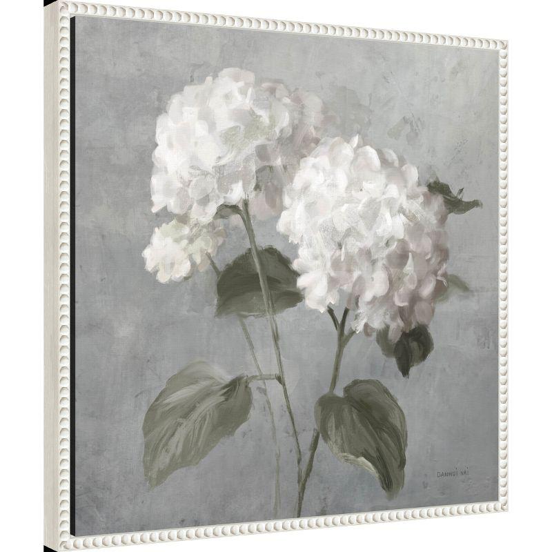 Amanti Art White Hydrangeas by Danhui Nai Framed Canvas Wall Art