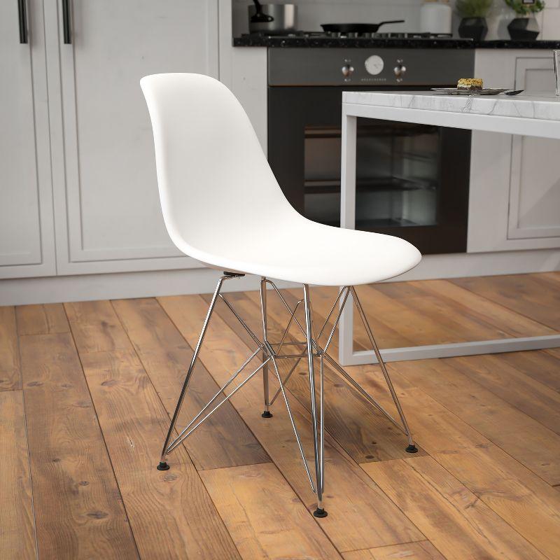 Flash Furniture Elon Series Plastic Chair with Chrome Base