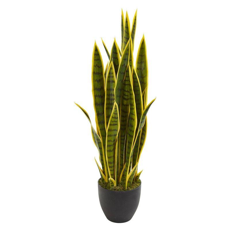 Nearly Natural 33-in Artificial Sansevieria Snake Plant