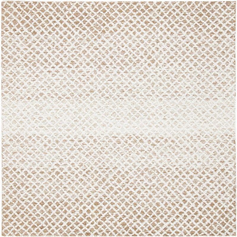 Micro-Loop MLP353 Hand Tufted Indoor Area Rug - Beige/Ivory - 5'x5' - Safavieh