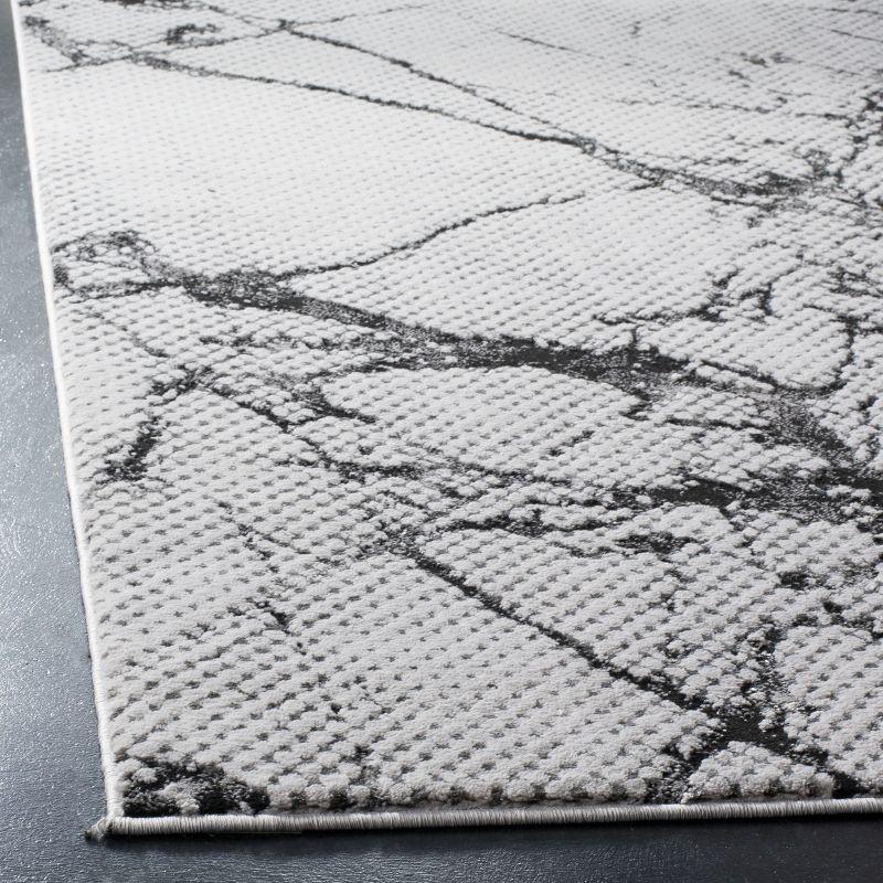 Lurex LUR187 Power Loomed Area Rug - Grey/Black - 5'3"x7'6" - Safavieh