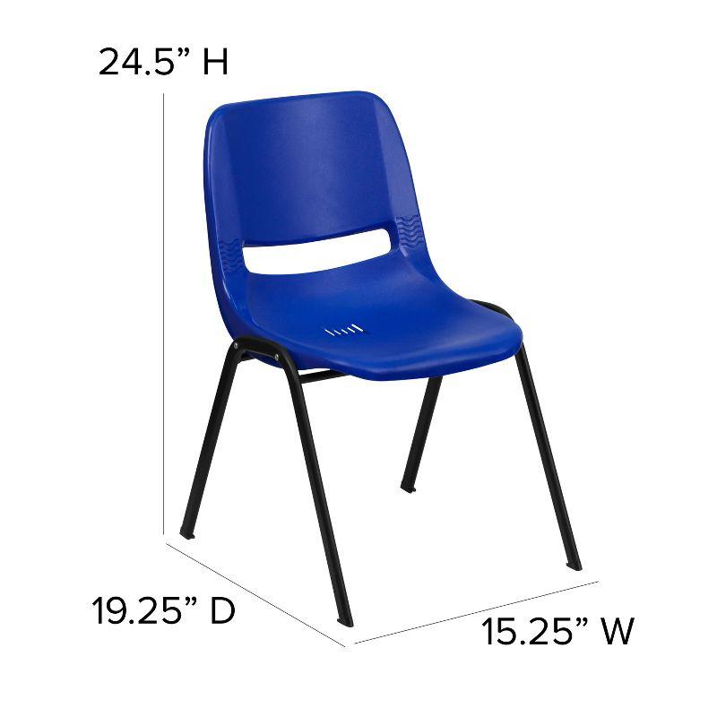 HERCULES Series 440 lb. Capacity Kid's Ergonomic Shell Stack Chair with 14" Seat Height