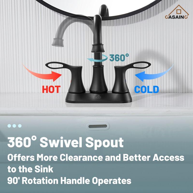 4-inch Centerset Bathroom Faucet with Drain