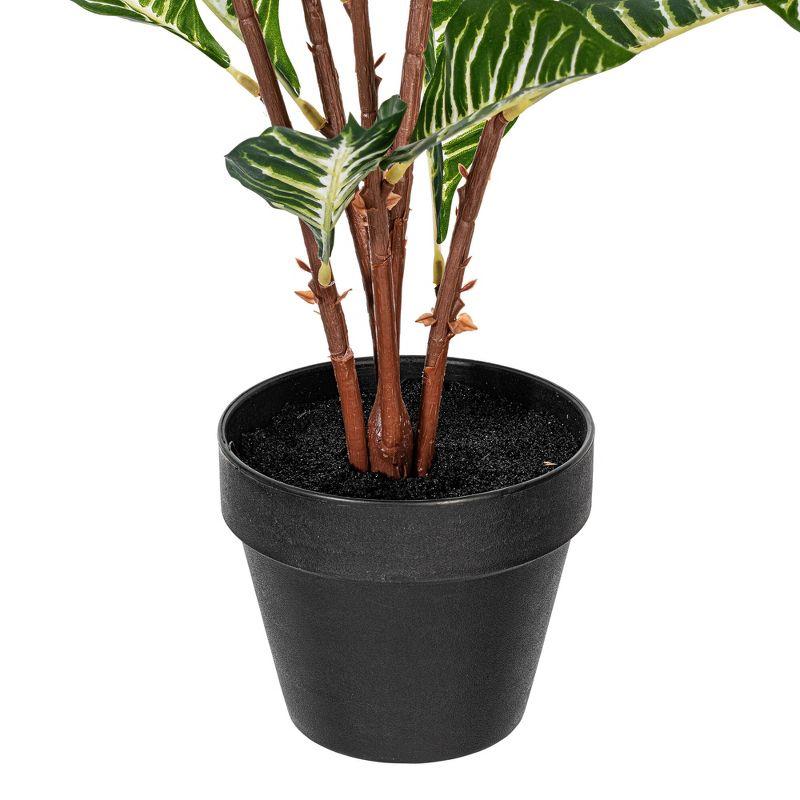 Vickerman 35" Artificial Green Real Touch Zebra Plant.