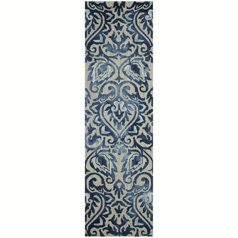 Dip Dye DDY511 Hand Tufted Runner Rug - Royal Blue/Beige - 2'3"x8' - Safavieh.