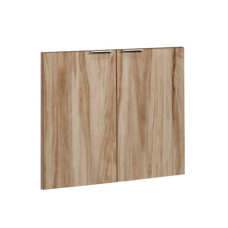 Sauder 24" Portage Park Bookcase Door Kit Kiln Acacia: Hidden Storage, Laminated Surface, MDF Frame