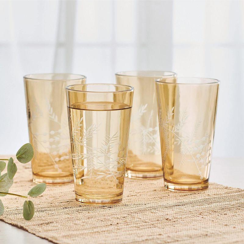 Fitz and Floyd Wildflower Highball Glasses