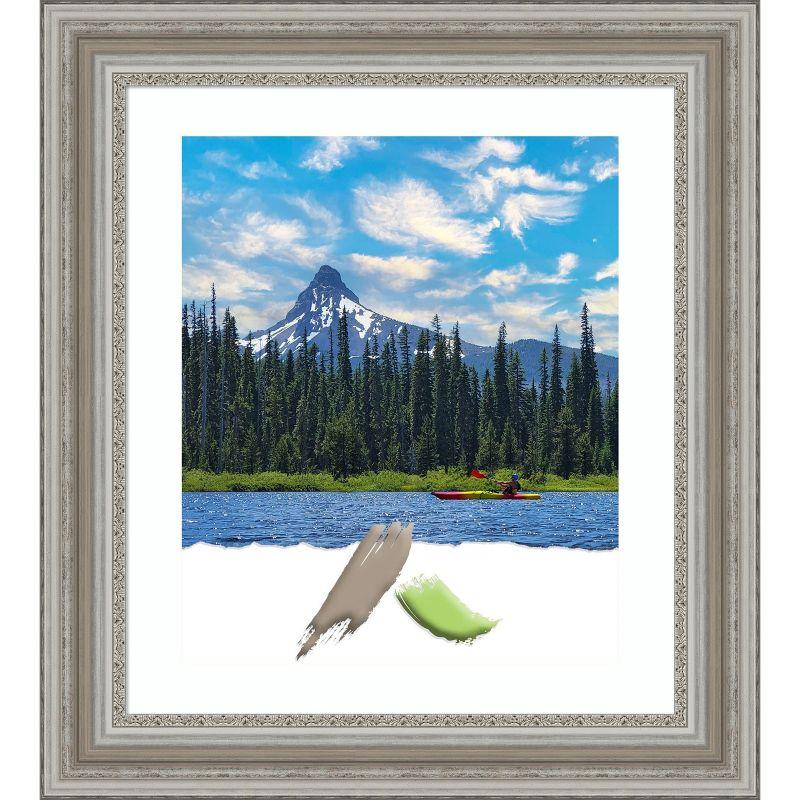 Amanti Art Parlor Silver Picture Frame Opening Size 20x24 in. (Matted To 16x20 in.)