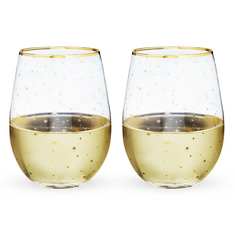 Starlight 18oz. Stemless Wine Glass Set (Set of 2)