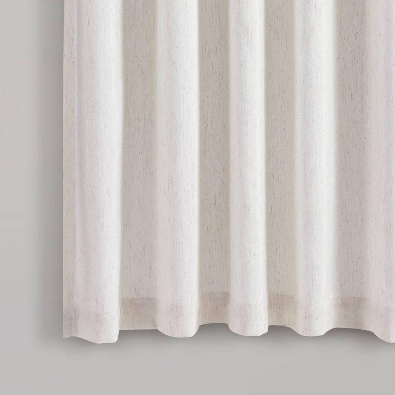 Lush Decor Solid Semi-Sheer Rod Pocket Curtain Panels (Set of 2)