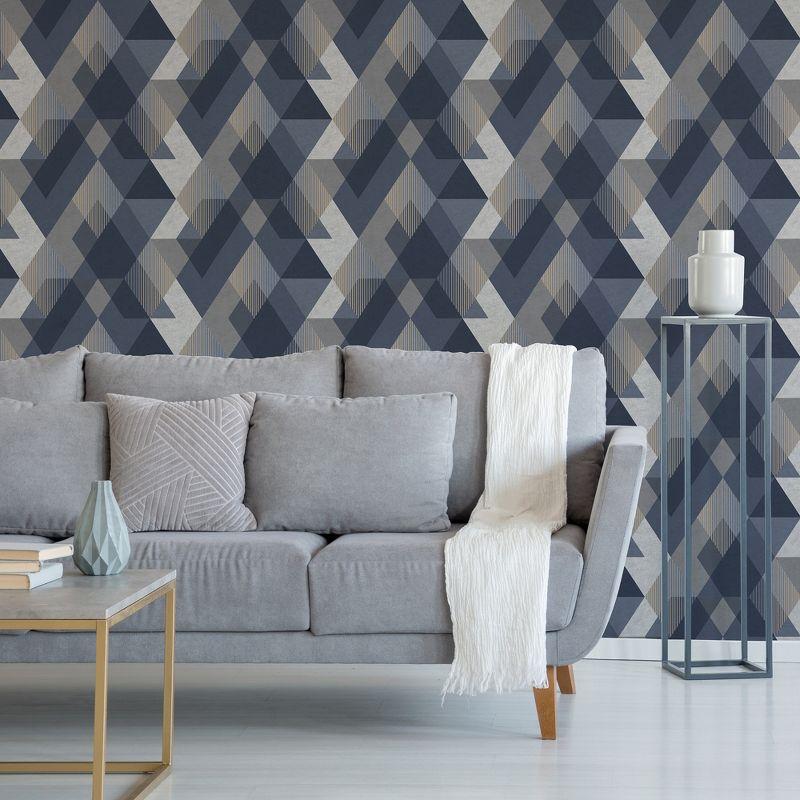 Decadence Diamond Navy Wallpaper