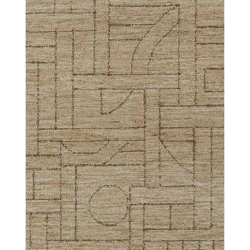 Momeni 2'3"x8' Teppe Rowan Handtufted Runner Rug Natural: Wool, Geometric Pattern, Low Pile, Indoor Use, Handmade